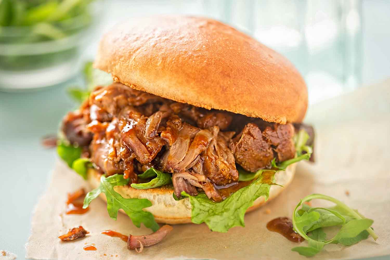 Pulled pork sandwich slider