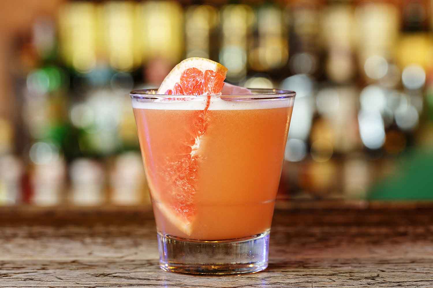 Grapefruit cocktail at a cocktail bar