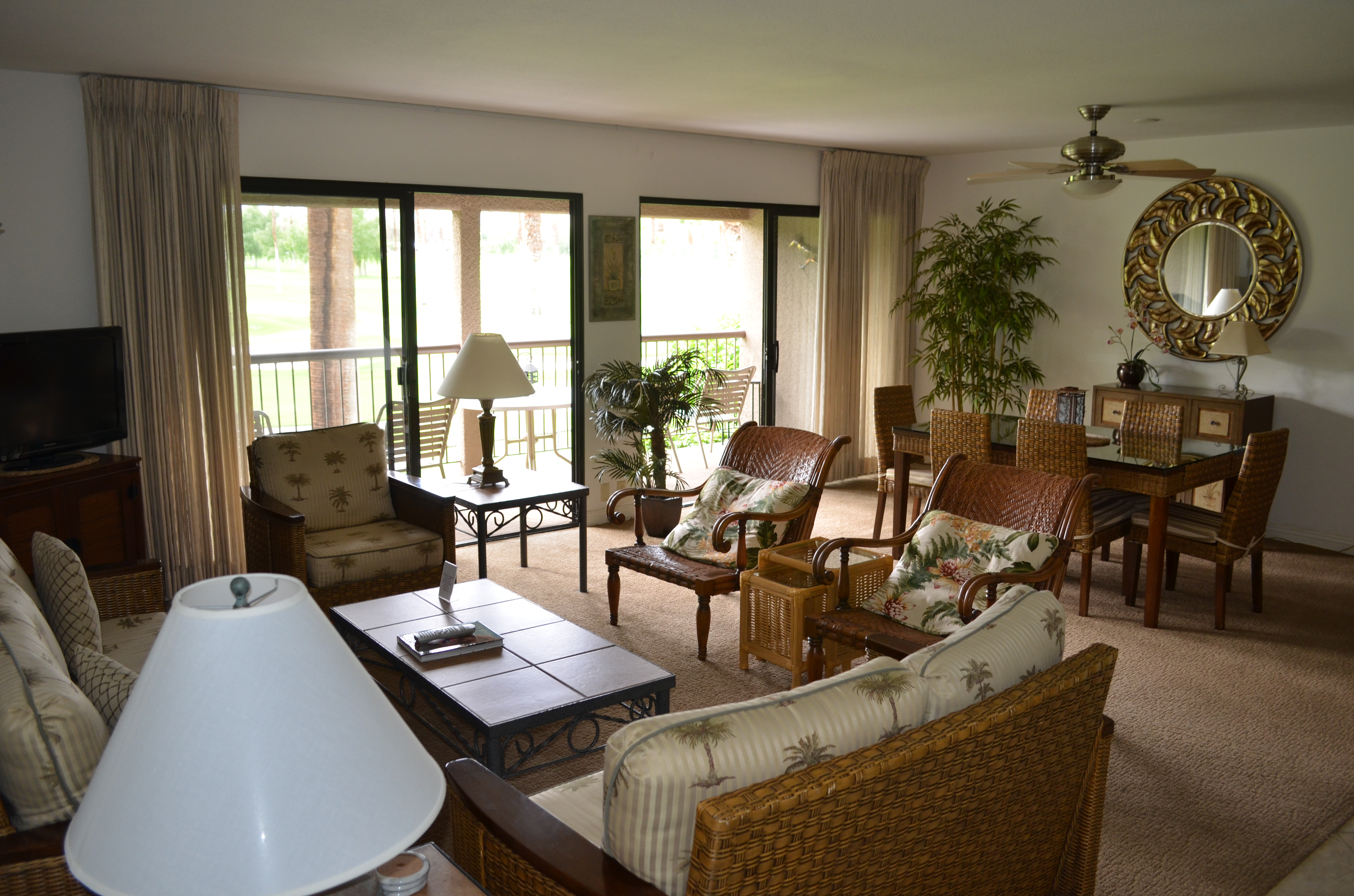Living room in one or two bedroom condo at Shadow Mountain Resort