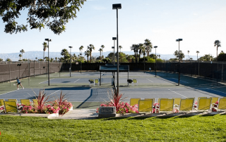 Picture of our Palm Desert tennis court.