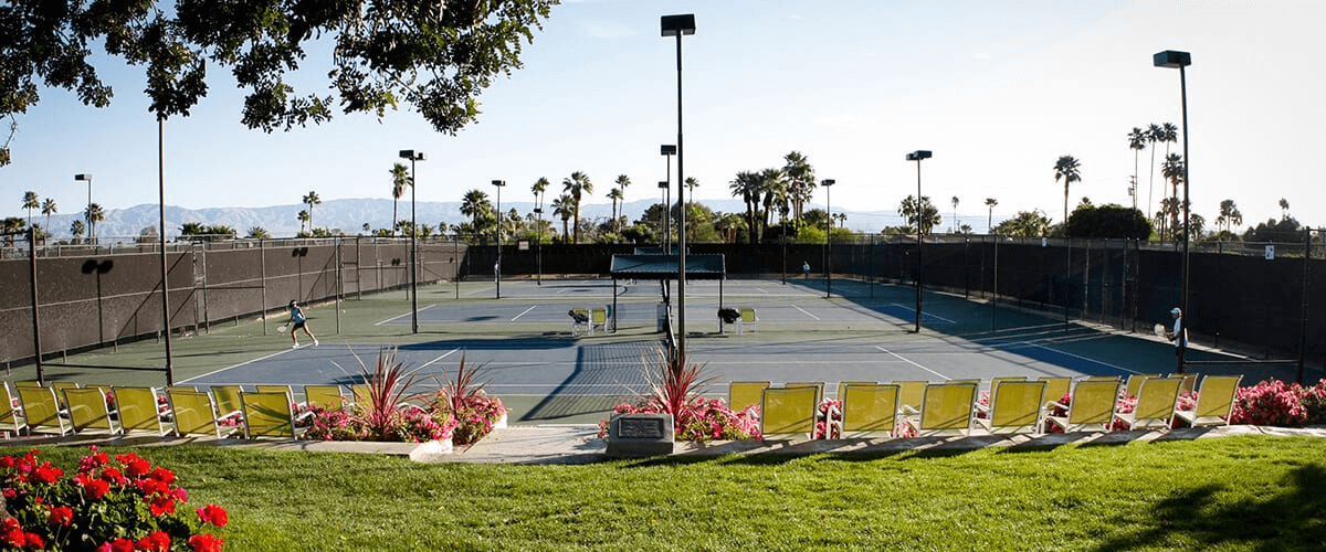 Picture of our Palm Desert tennis court.